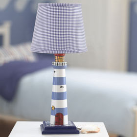 Wooden Lighthouse Table Lamp