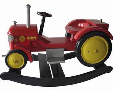 Wooden Rockers Little Red Tractor Rocking Toy