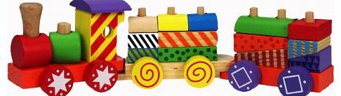 Wooden Toys Pull Along Train Stacker