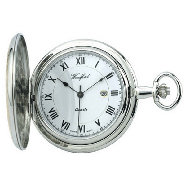 Decorated Two Tone Quartz Pocket Watch by