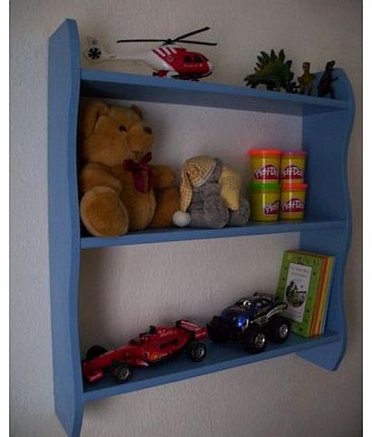 woodiquechic Childrens Royal Blue Bedroom Shelves, Shelf, Bookcase, Toy Storage, Nursery Furniture