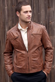 Leather Zip Jacket From Woodland