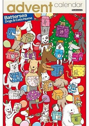 Woodmansterne Advent Calendar - Battersea Dogs & Cats Home - Glitter Varnish Finish