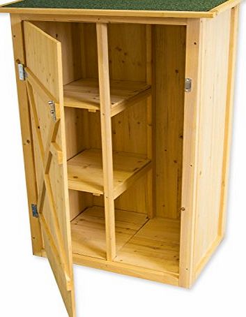 Woodside Wooden Garden Storage Cupboard Outdoor Garden Tool Store Shed