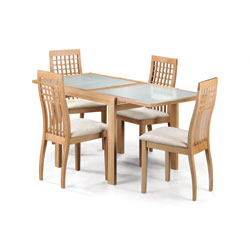 Woodways Sassari - Glass Top Dining Table & 4 Chairs
