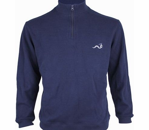 Woodworm 1/2 Zip Golf Sweater NAVY M