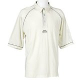 Woodworm Slazenger 3/4 Sleeve Junior Cricket Shirt Cream Small Boys