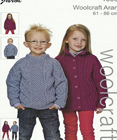 Woolcraft Knitting Pattern for Childrens Jumper and Cardigan, create lovely designs for boys or girls!
