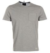 Grey Stripe Pocket T-Shirt