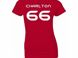 Charlton 66 Red Womens T-Shirt Medium ZT