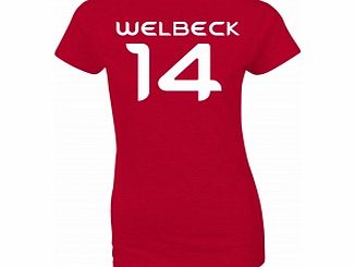 Welbeck 14 Red Womens T-Shirt XX-Large