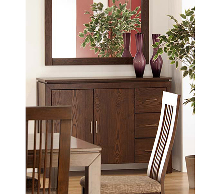 World Furniture Paolo 2 Door 3 Drawer Sideboard in Chestnut -