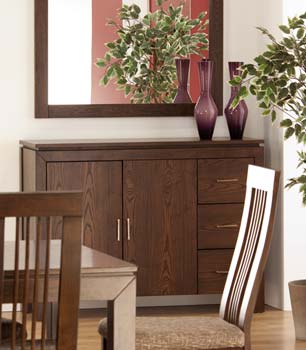 World Furniture Paolo 2 Door 3 Drawer Sideboard in Chestnut