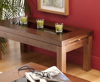 World Furniture Salgo Rectangular Coffee Table in Walnut