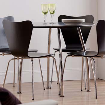 World Furniture Tango Round Dining Table in Black