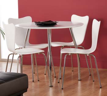 World Furniture Tango Round Dining Table in White