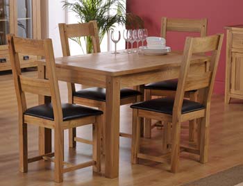 World Furniture Varka Rectangular Dining Table in White Oak