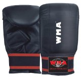 World Of Martial Arts/W.M.A Bag Mitt Cowhide Lthr Black, Elas Strap Latex and Underlay X Large