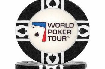 World Poker Tour Black Clay-Filled Poker Chip