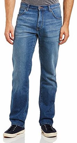 Wrangler Mens Texas Stretch Straight Jeans, Blue (El Duro), W36/L30