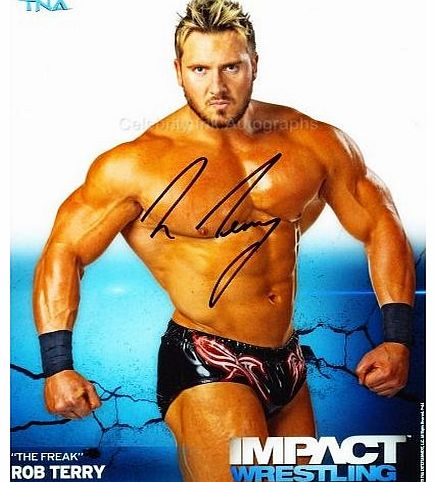 Wrestling Autographs ROB ``The Freak`` TERRY - TNA Wrestler GENUINE AUTOGRAPH