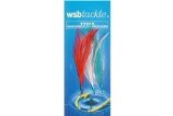 WSB Tackle Mackerel Feathers 3 Hook - Coloured