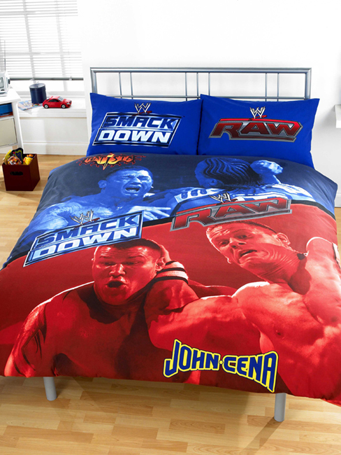 WWE Raw Vs Smackdown `plit`Double Duvet Cover and Pillowcase Bedding - SPECIAL PRICE