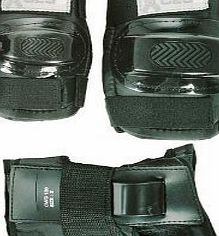 Knee Pads, Elbow Pads and Wrist Guards - Childs Triple Set - Black