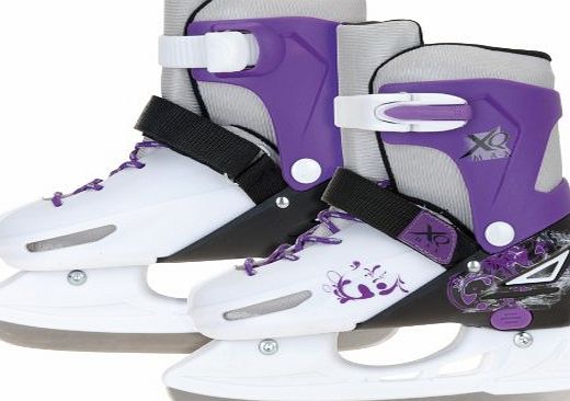 XQ Max Girls Small Ice Skating Shoes Ice Skates Adjustable from Size 11.5 - 13