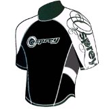 Mens OSX Osprey Wetsuit Rash Vest Black / White XL