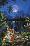 Jigsaw 1000pc Flourescent Eyes Tiger Landscape New