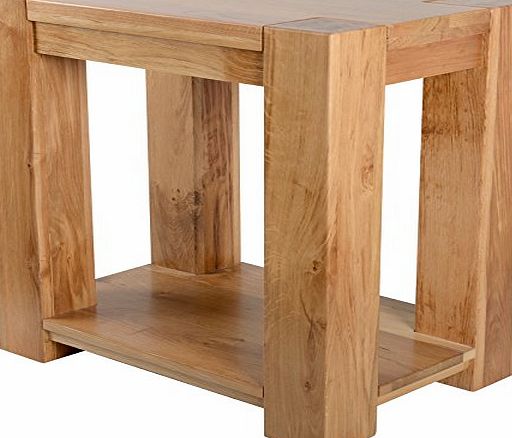 Balmoral Sold Oak Lamp Side Table Chunky Wooden Living Room Bedroom Furniture