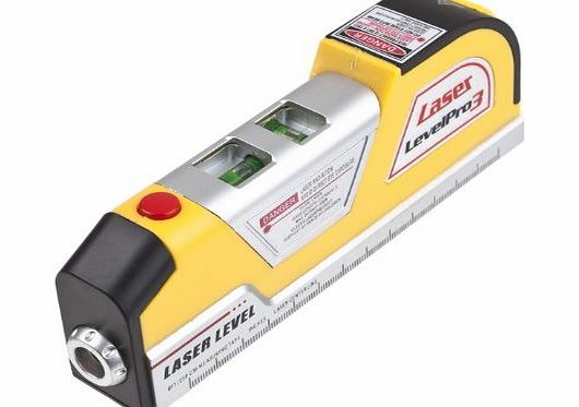 XT-XINTE Generic LV02 Laser Level Horizon Vertical Measure Tape 8FT Aligner Multipurpose Ruler Color Yellow