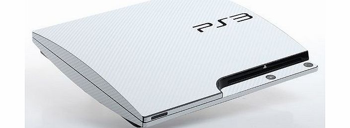 XtremeSkins Playstation 3 Slim Ps3 White Textured Carbon Skin Wrap Decal