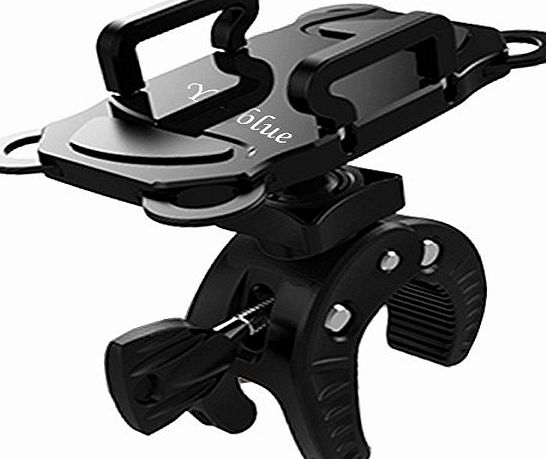 Y-blue Best Bike Phone Mount Y-BLUE Secure Grip Universal Smartphone Holder Cradle for IPhone 6 Plus 6S Motorcycle for iPhone 5 5S 5C Amazon Silicone Samsung Galaxy Note 5 HTC LG PDA GPS 360 Degree Rotation