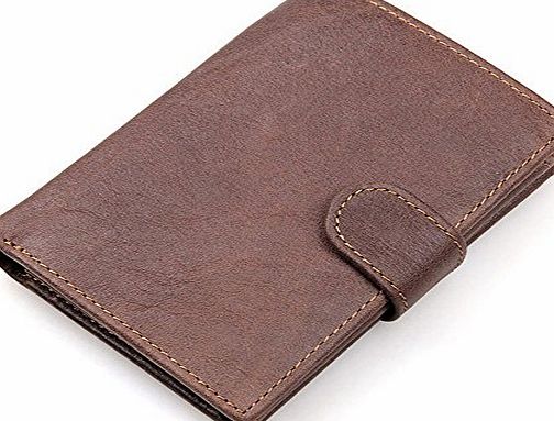 YAAGLE Vintage Genuine Leather Anti-scan Coin Pocket Purse Fold Wallet With Card Holder