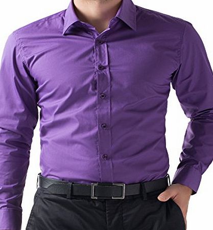 Yafex Premium Mens Shirts Slim Fit Long Sleeve Dress Shirt