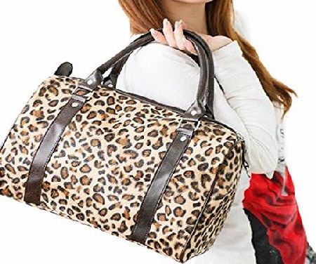 Yafex Women Bags Leopard Tote Bag Fashion Handbag Girls Formal (Apricot)