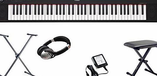 Yamaha NP-32 Piaggero Portable Digital Piano Keyboard including AC Adapter, X Stand, X Stool, Headphones