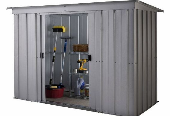 64PZ 6 x 4ft Store-All Silver Pent Roofed Metal Shed