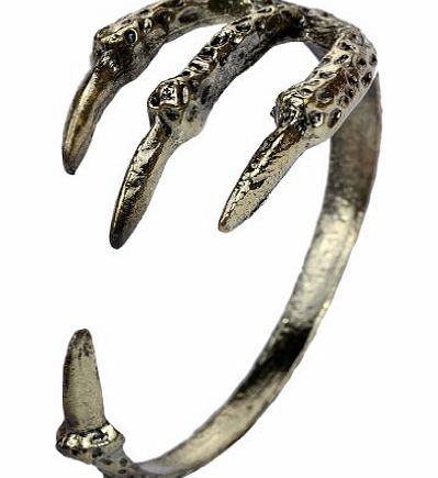 YAZILIND  Large Monster Dragon Claw Wraparound Bronze Cuff Bracelet Bangle Brass Punk Goth