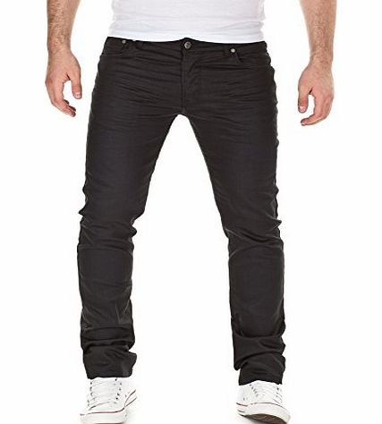 Yazubi Designer Mens Jeans Edvin Slim-Fit, black coated, W31/L34