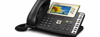 Yealink T38G IP Corded SIP Gigabit Colour Phone with Power Over Ethernet - Black