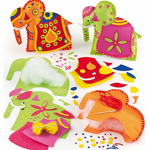 Ambari Elephant Cushion Sewing Kits - Pack of 2