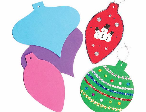 Bauble Foam Shapes - Pack of 12