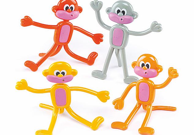 Bendy Monkeys - Pack of 4