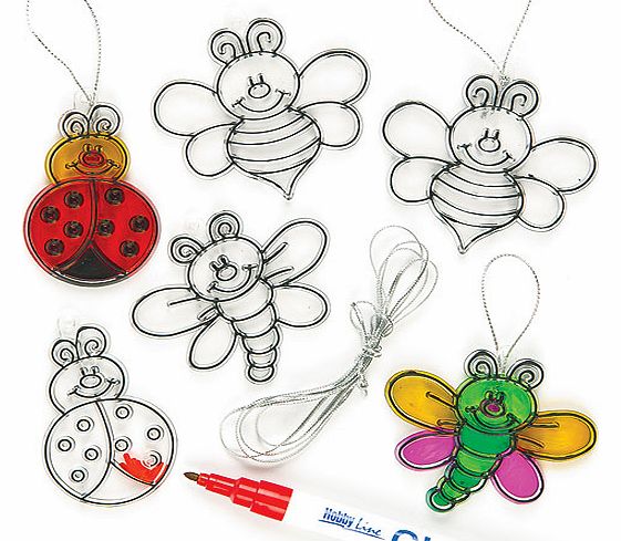 Bug Mini Suncatcher Decorations - Pack of 12