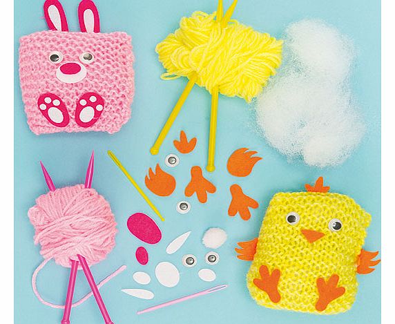 Chick  Bunny Knitting Kits - Pack of 2