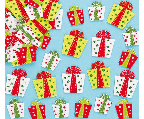 Christmas Present Felt Stickers - Pack of 80