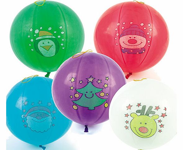 Christmas Punching Balloons - Pack of 6